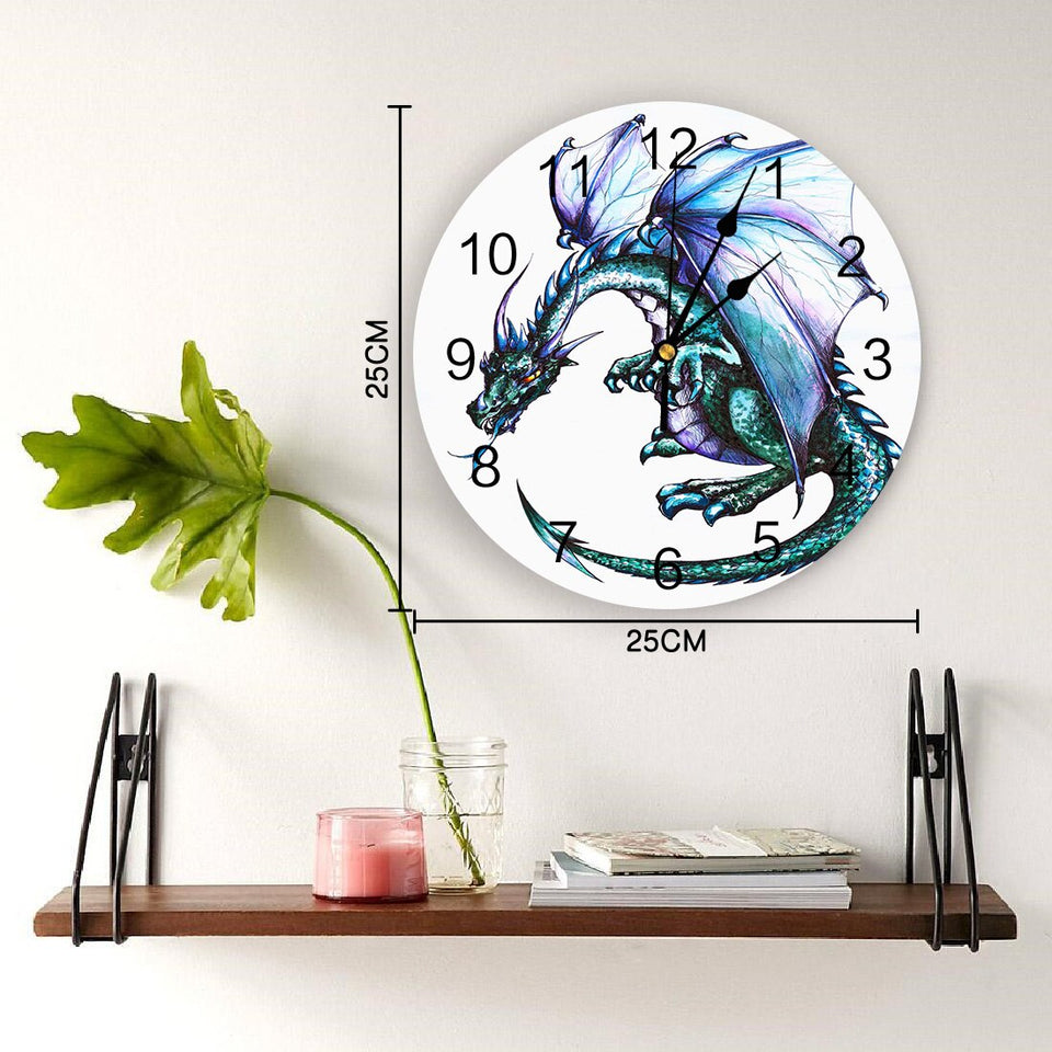 2021 New Dragon Medieval White Wall Clock