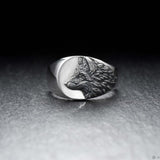 2021 New Vintage Silver Color Wolf Ring