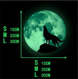 2021 New Luminous Moon Wolf Wall Sticker