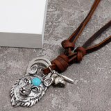 2021 New simple wolf head necklace