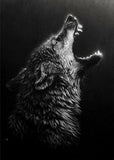 2021 New Black and White Wolf Canvas Painting