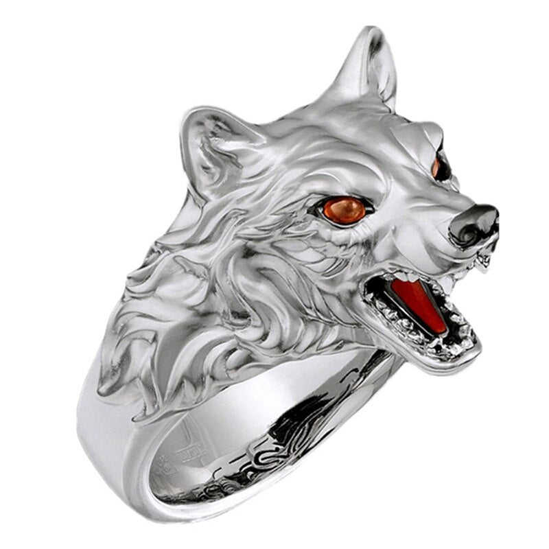 2021 New Gothic Egyptian Ring Wolf