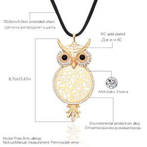 Big Owl Long Necklace For Women