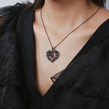 2022 New Gothic Skull Black Heart Necklaces