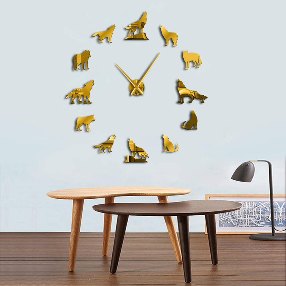 Wolf Large Wall Clock