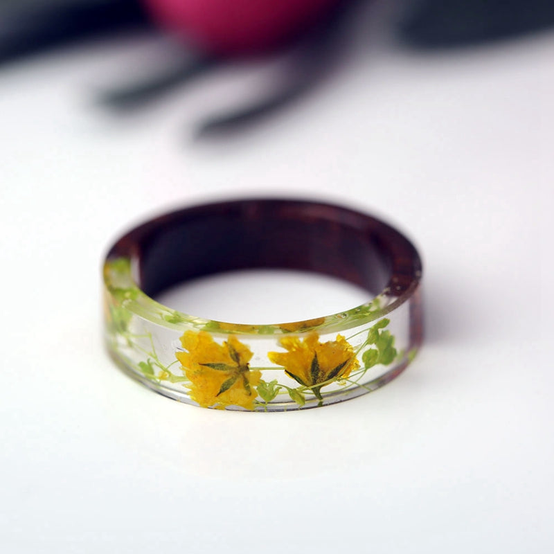 Wood and Flowers in Rings