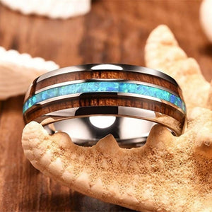 Wood and Abalone Ring