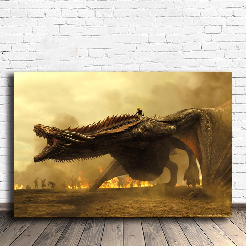 2021 Mother Of Dragons Poster Painting On Canvas Wall Art Decoration